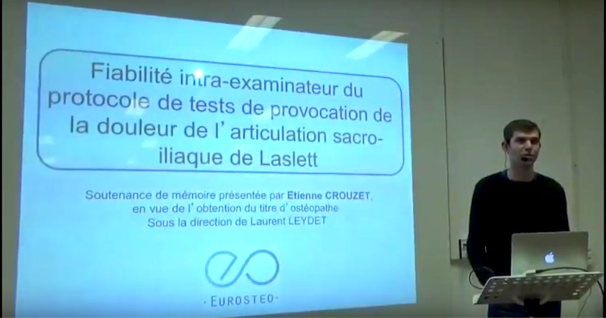 Présentation mémoire osteopathie